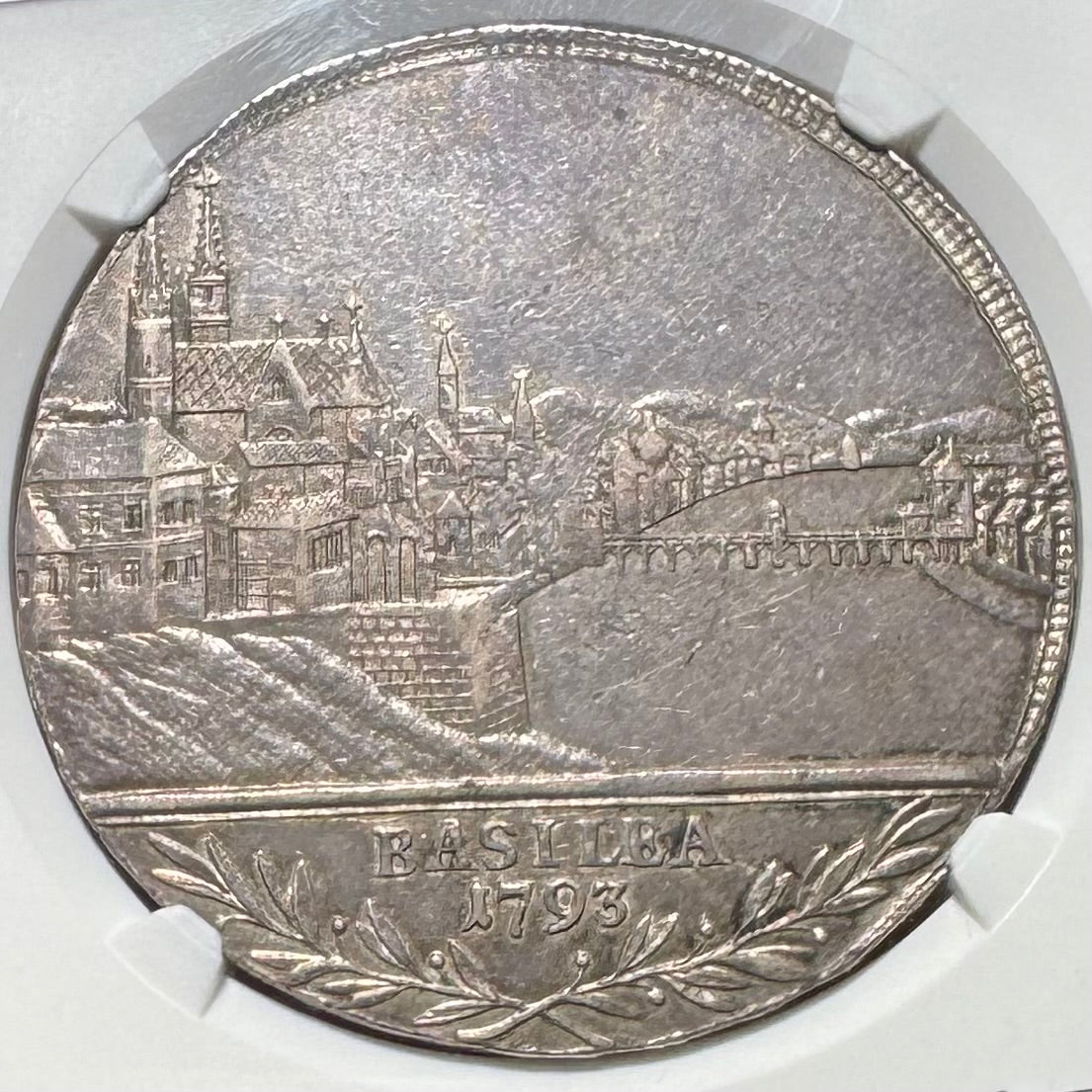 1793年 スイス🇨🇭バーゼル 都市景観 ターラー銀貨 NGC AU58