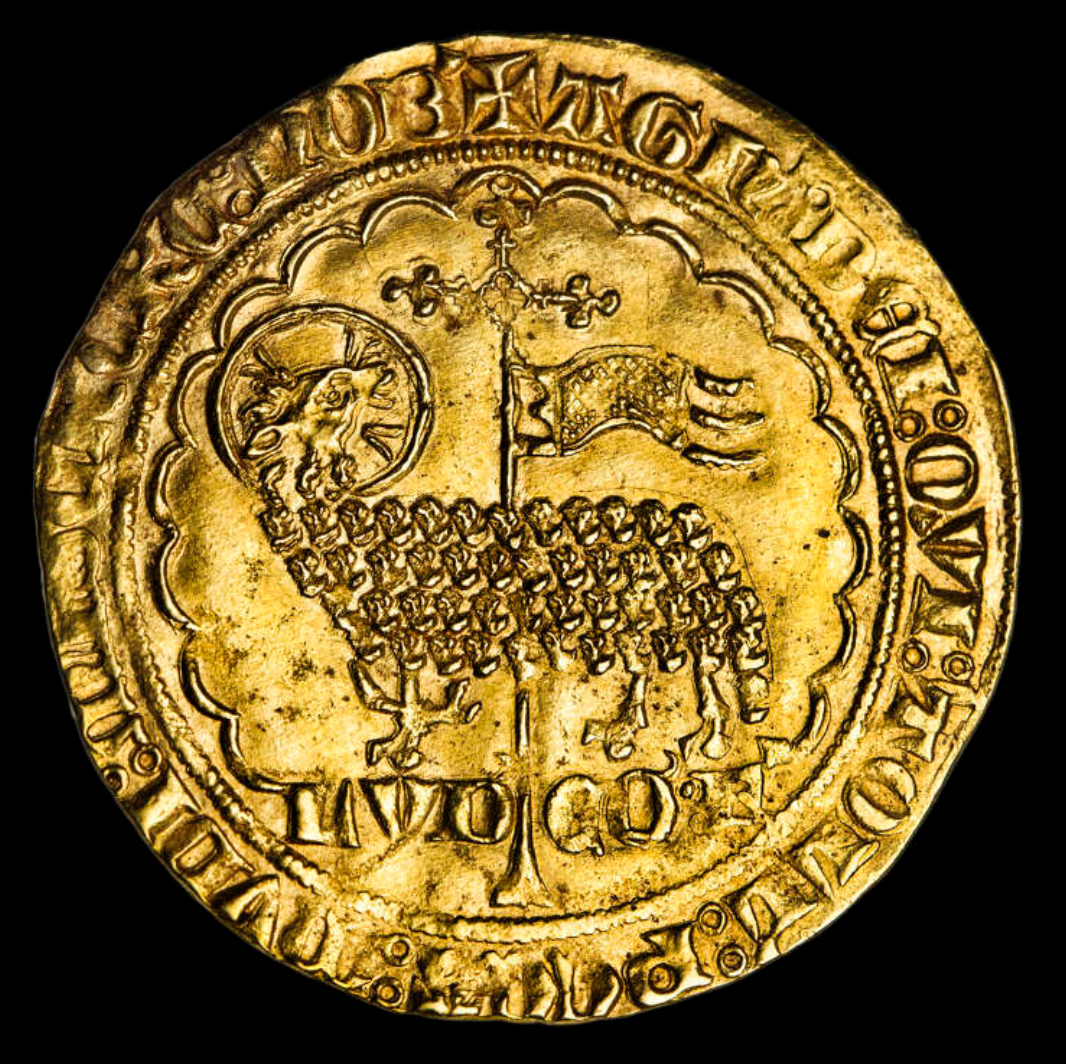 1363-64年 ベルギー フランドル ルイ2世 ゴールド・ムートン・ドール 1363-64年 ベルギー フランドル ルイ2世 ゴールド・ムートン・ドール