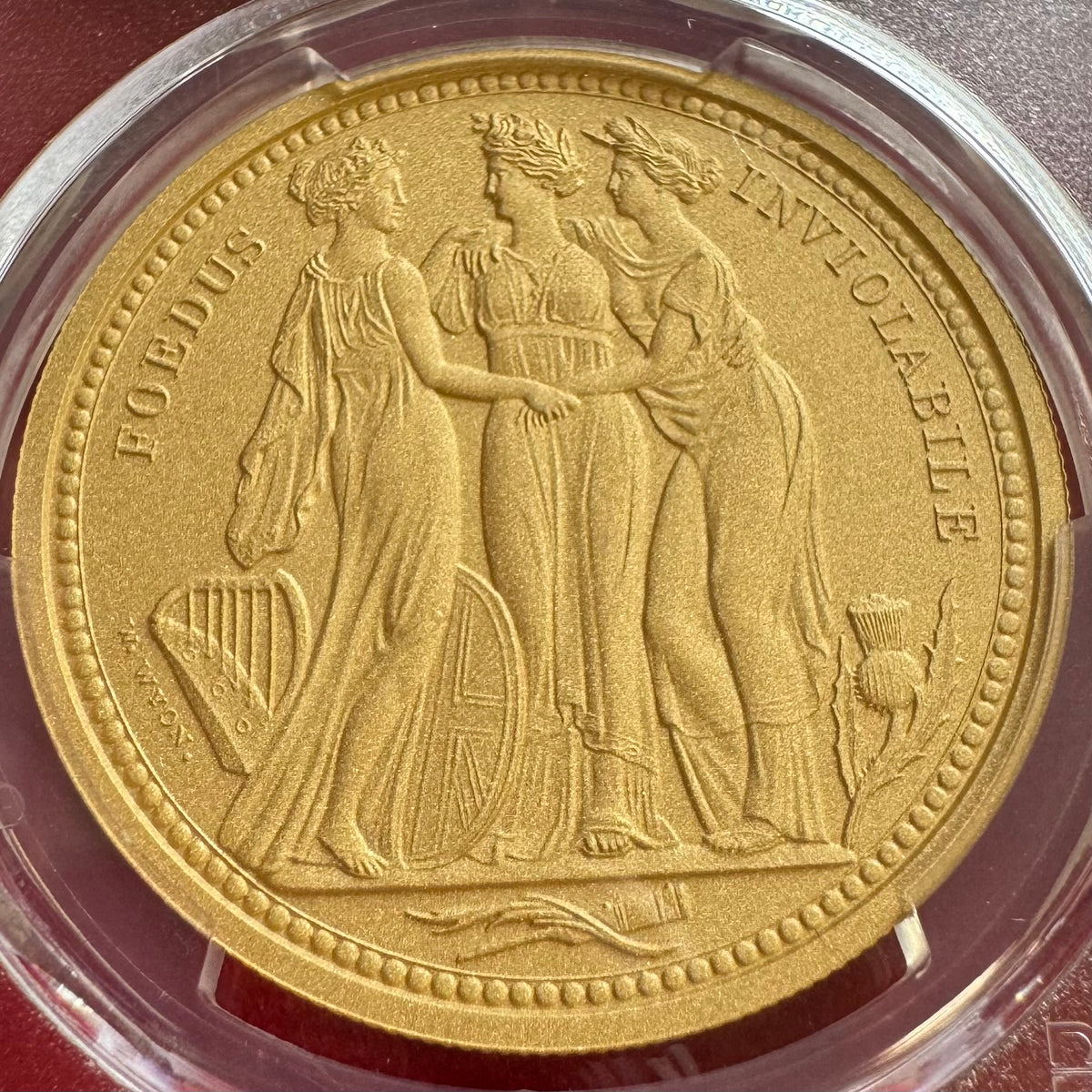 SOLD】2020年 オルダニー スリーグレイセス 5ポンド金貨 マット