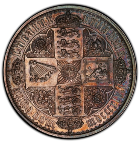 SOLD】イギリス1847年ヴィクトリア ゴシッククラウン銀貨 ピュア