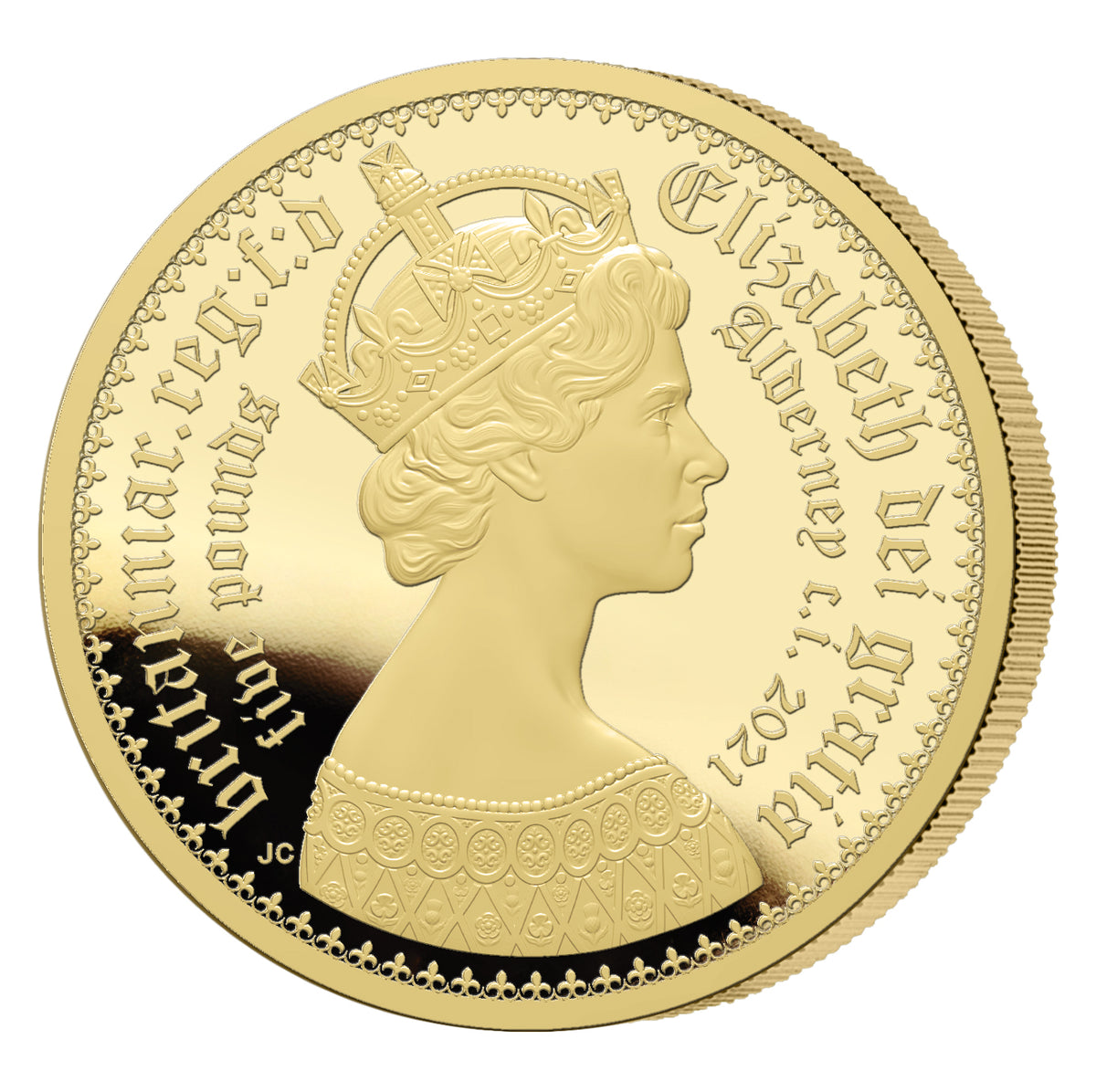 SOLD】2021年 オルダニー島 NEWゴシッククラウン 5ポンド プルーフ金貨
