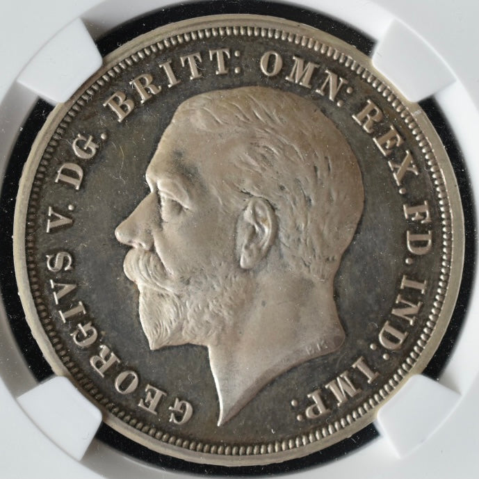 SOLD】1935年 イギリス ジョージ5世 クラウン銀貨 PF64UCAM NGC 