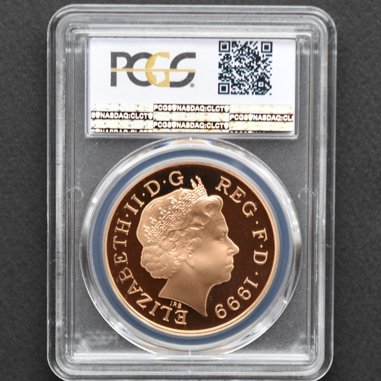 SOLD】1999年 英国 ダイアナ ５ポンド金貨 PR69DCAM PCGS 元箱付 