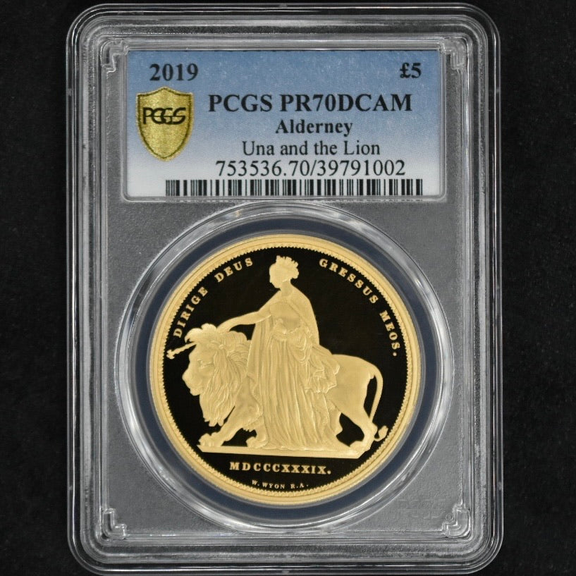 SOLD】イギリス領オルダニー 2019年 ウナとライオン 5ポンド金貨