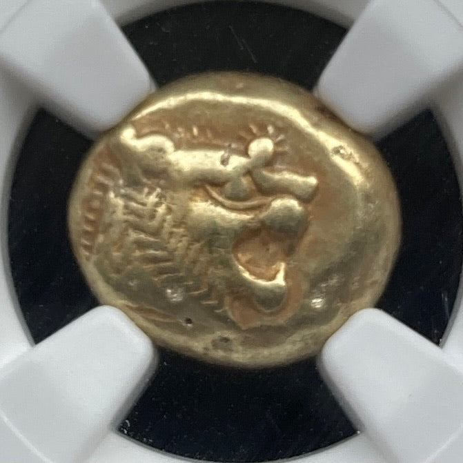 古代リディア王国 c.610-546B.C 1/3スタ-テル・エレクトロン貨 ChVF