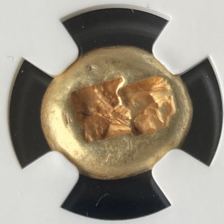 古代リディア王国 c.610-546B.C 1/3スタ-テル・エレクトロン貨 ChVF