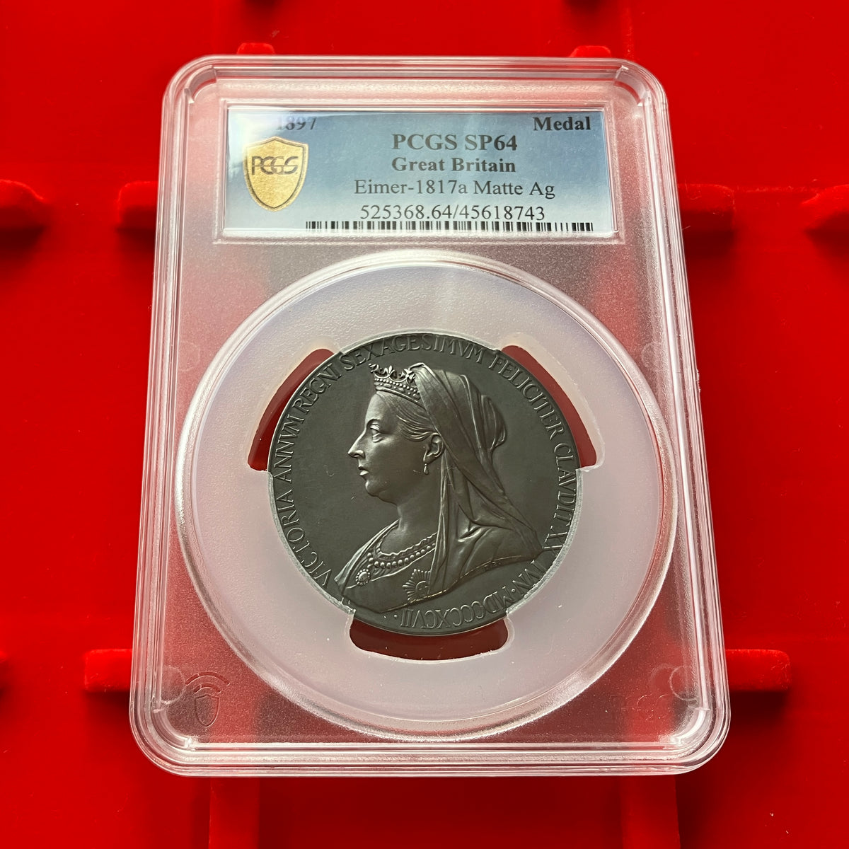 ②大型 銀メダル 55mm 1897年 ビクトリア ダイヤモンドジュビリー 銀貨