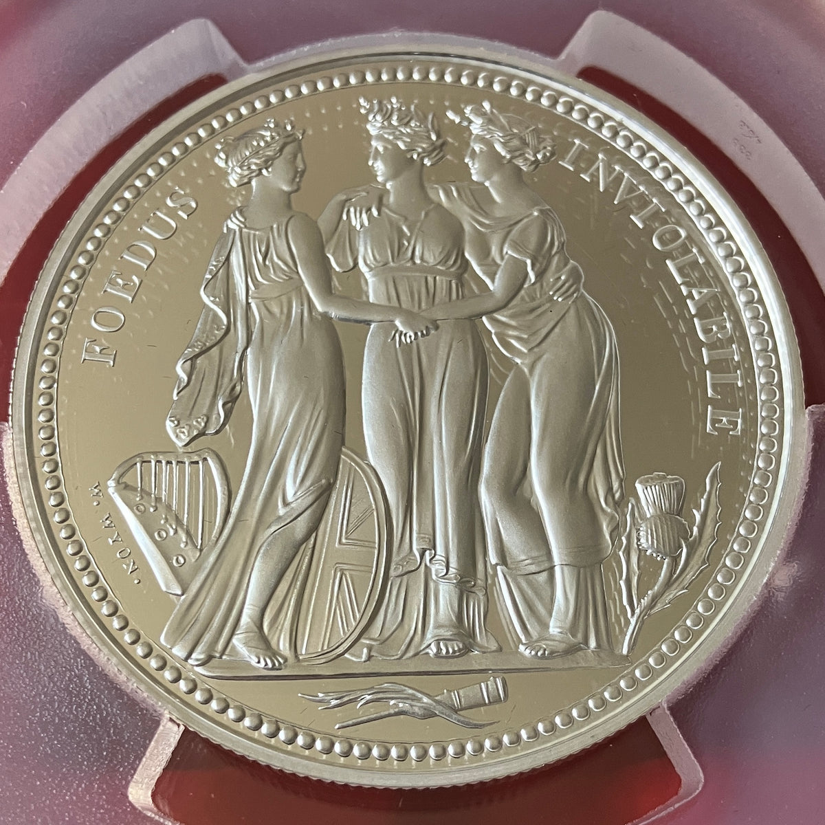 2020年 オルダニー スリーグレイセス 5ポンド 2oz プルーフ銀貨 