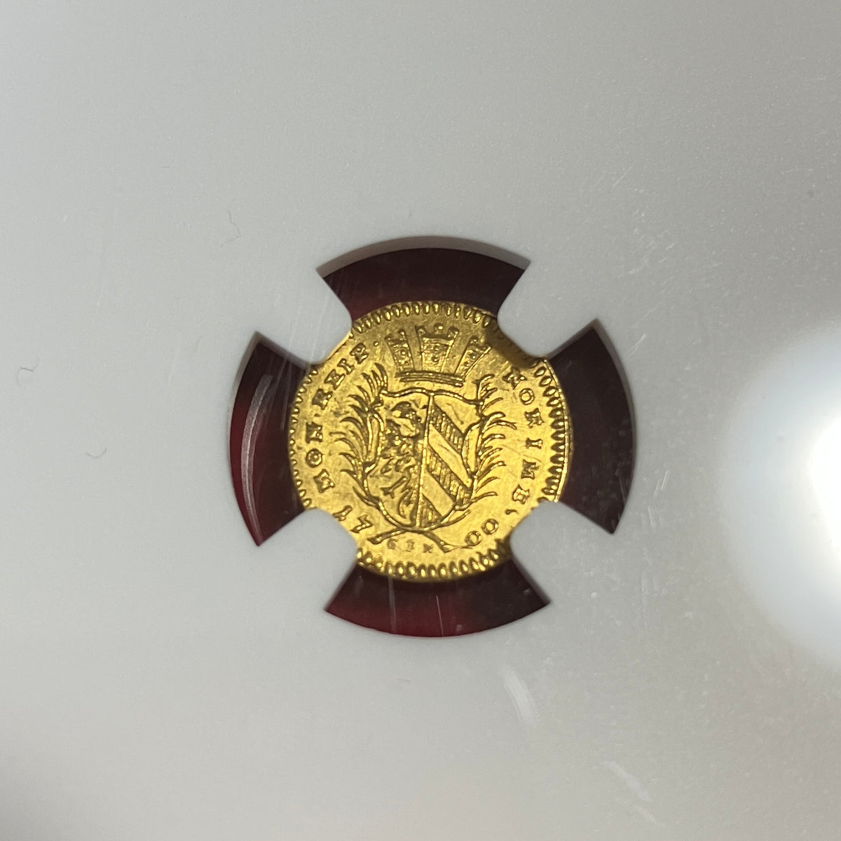 【SOLD】1700年 ドイツ ニュンベルク 1/4ラムダカット金貨 GFN 