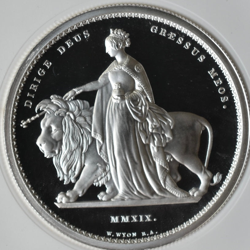 2019年 イギリス ロイヤルミント ウナとライオン 5ポンド 銀貨-