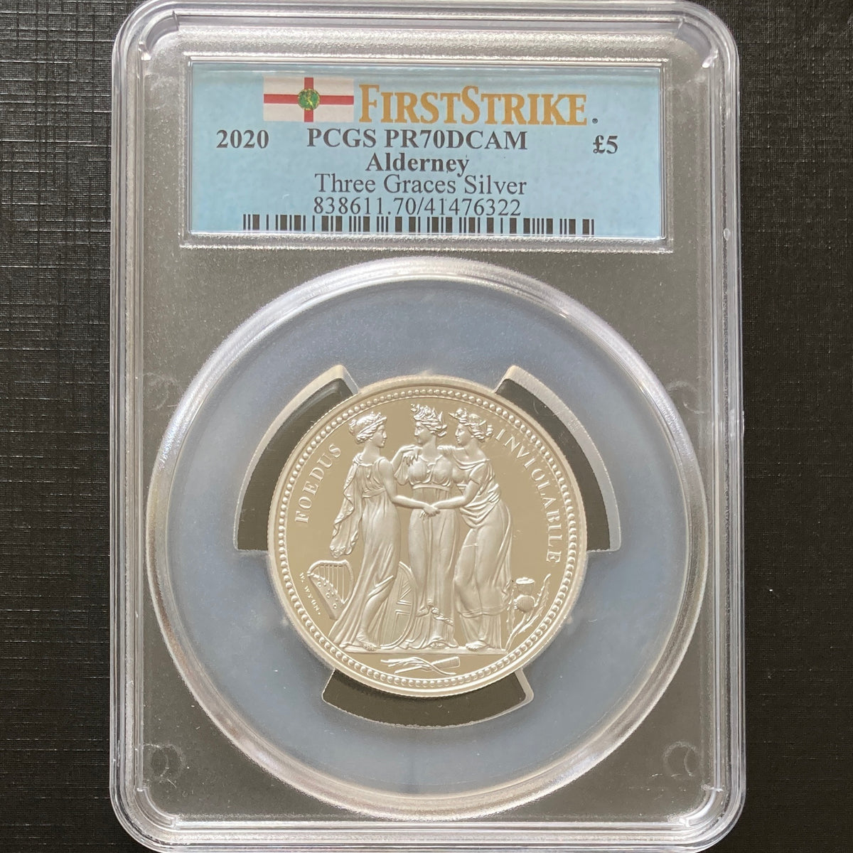 SOLD】イギリス領オルダニー 2020年 スリーグレイセス 5ポンド 2oz