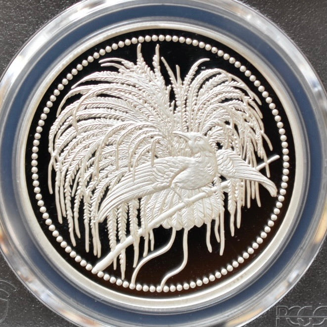SOLD】パプアニューギニア 2020 極楽鳥 10キナ 銀貨 プルーフ PR70DC