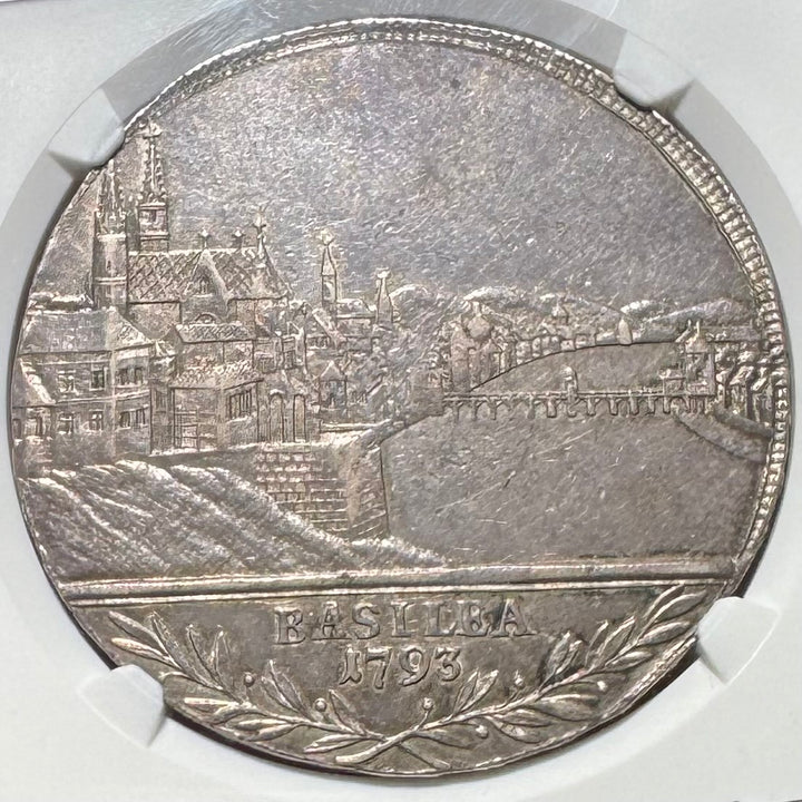 1793年 スイス🇨🇭バーゼル 都市景観 ターラー銀貨 NGC AU58