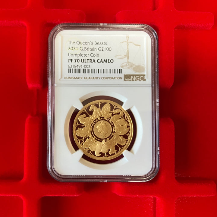 SOLD】2021年 クイーンズビースト コンプリーター 100ポンド金貨