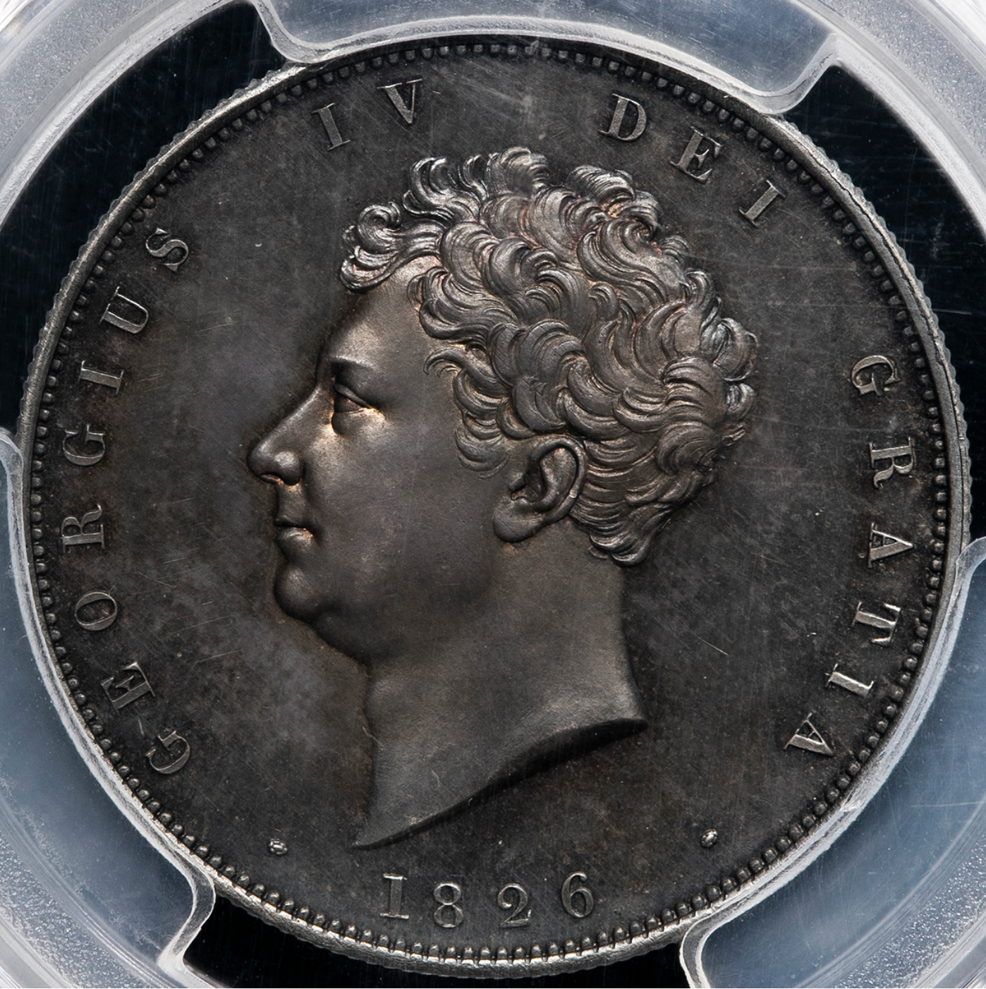 1826年 英国🇬🇧 ジョージ4世 ハーフクラウン銀貨 PCGS PR64 トーン 1826年 英国🇬🇧 ジョージ4世 ハーフクラウン銀貨 PCGS PR64 トーン