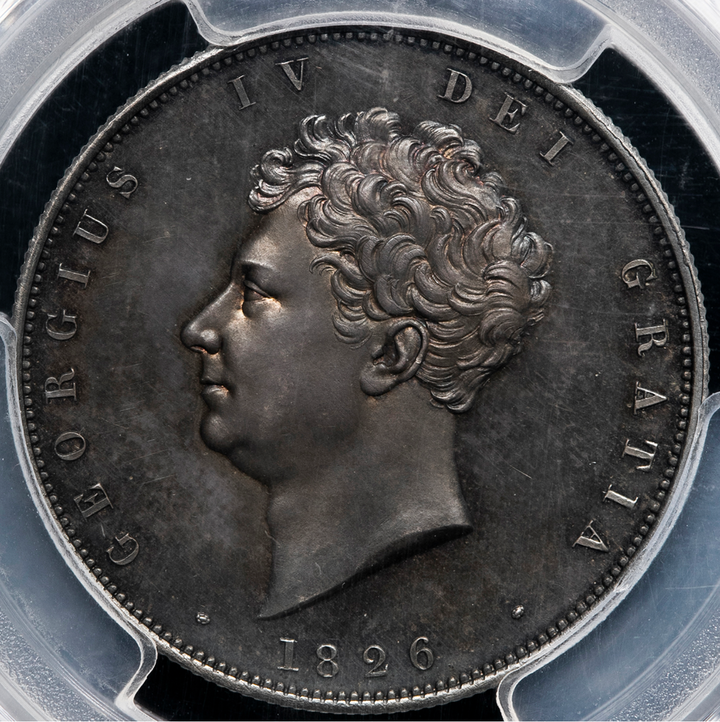 1826年 英国🇬🇧 ジョージ4世 ハーフクラウン銀貨 PCGS PR64 トーン 1826年 英国🇬🇧 ジョージ4世 ハーフクラウン銀貨 PCGS PR64 トーン