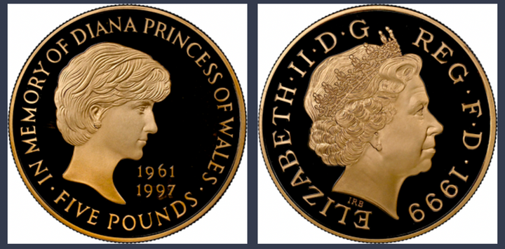 SOLD】1999年 英国 ダイアナ妃追悼記念 5ポンド金貨 PF70UCAM 最高鑑定 SOLD】1999年 英国 ダイアナ妃追悼記念 5ポンド金貨 PF70UCAM 最高鑑定