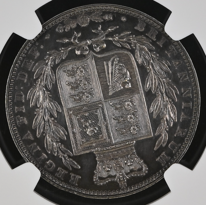 ハーフクラウン銀貨(1846年)ヴィクトリア女王ヤングヘッド(NGC VF) SOLD 1839年 英国🇬🇧 ヴィクトリア女王 ハーフクラウン銀貨