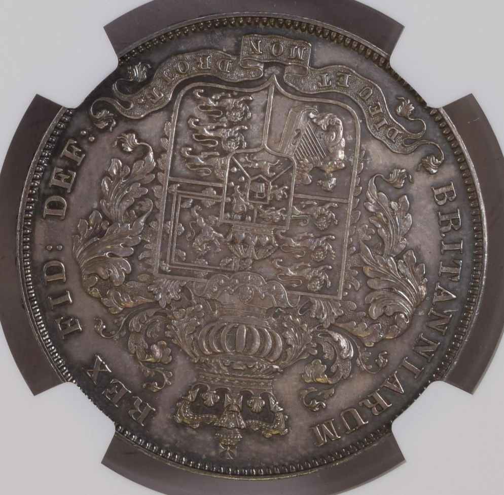 1826年 英国 ジョージ4世 クラウン銀貨 PF64 SEPTIMO – FIRST SOVEREIGN