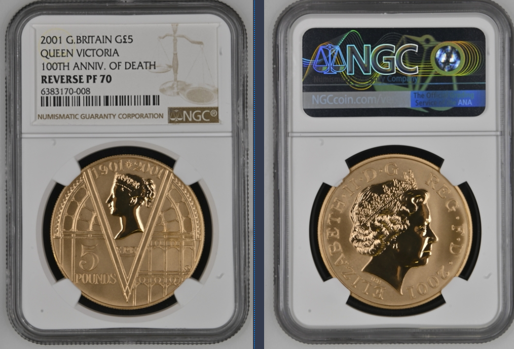 SOLD】2001年 英国 ヴィクトリア女王没後100周年記念 5ポンド金貨 SOLD】2001年 英国 ヴィクトリア女王没後100周年記念 5ポンド金貨