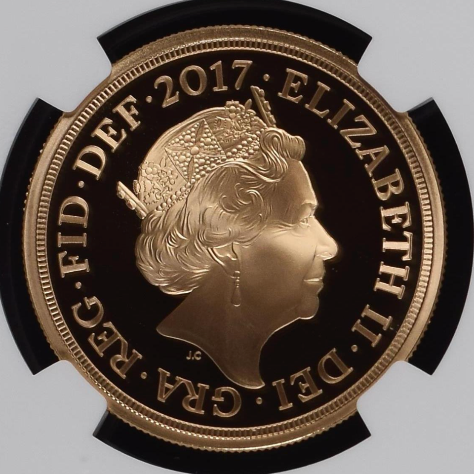 2017年 英国 1817年ソブリン金貨発行200周年記念 5ソブリン金貨