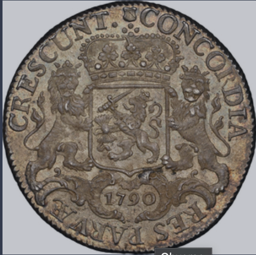 オランダ銀貨 オランダデュカトン銀貨 シルバーライダー ゼーラント州 1785年