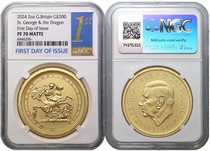 SOLD】2024年 英国🇬🇧 チャールズ3世 ピストルッチ セントジョージの SOLD】2024年 英国🇬🇧 チャールズ3世 ピストルッチ セントジョージの