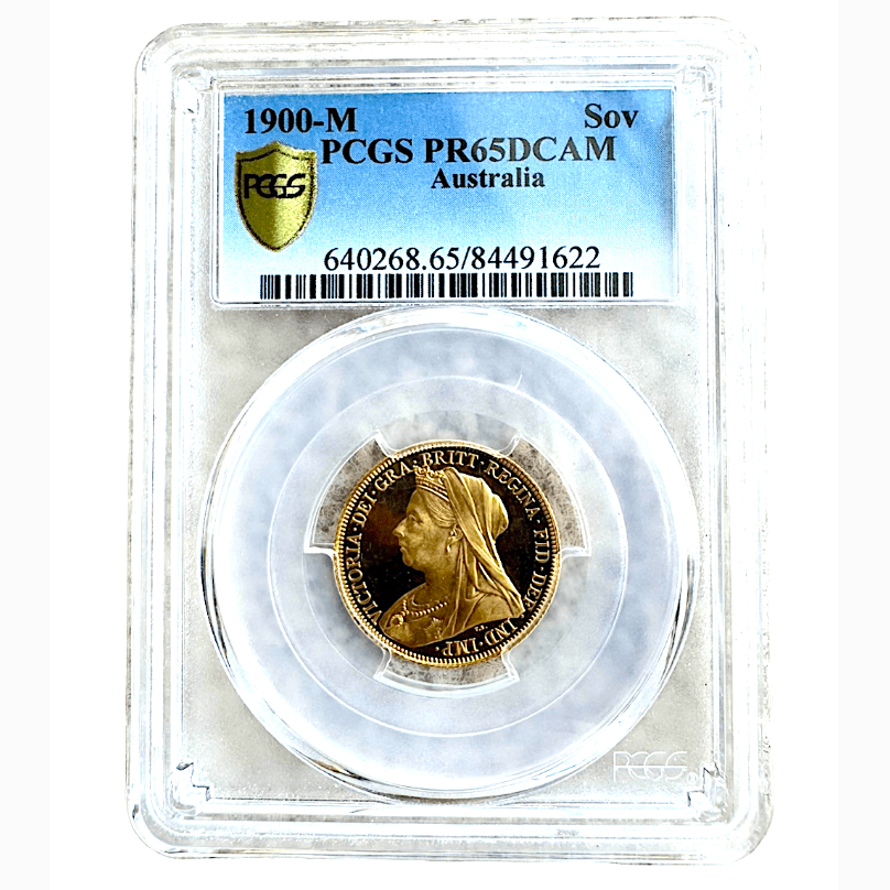 1900年 オーストラリア ヴィクトリア女王 プルーフ ソブリン金貨 PR70DCAM PCGS TopPop! – FIRST SOVEREIGN