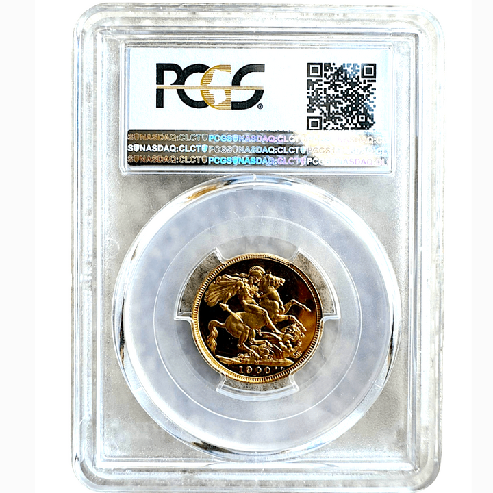 1900年 オーストラリア ヴィクトリア女王 プルーフ ソブリン金貨 PR70DCAM PCGS TopPop! – FIRST SOVEREIGN