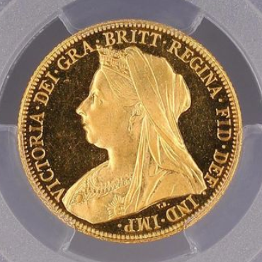 1900年 オーストラリア ヴィクトリア女王 プルーフ ソブリン金貨 PR70DCAM PCGS TopPop! – FIRST SOVEREIGN