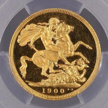 1900年 オーストラリア ヴィクトリア女王 プルーフ ソブリン金貨 PR70DCAM PCGS TopPop! – FIRST SOVEREIGN