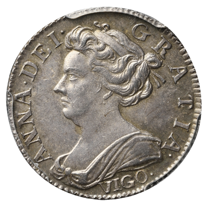 1703年 英国🇬🇧 アン女王 VIGO 6ペンス銀貨 PCGS MS62 – FIRST SOVEREIGN 1703年 英国🇬🇧 アン女王 VIGO 6ペンス銀貨 PCGS MS62 – FIRST SOVEREIGN