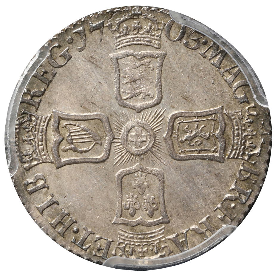 1703年 英国🇬🇧 アン女王 VIGO 6ペンス銀貨 PCGS MS62 – FIRST SOVEREIGN 1703年 英国🇬🇧 アン女王 VIGO 6ペンス銀貨 PCGS MS62 – FIRST SOVEREIGN
