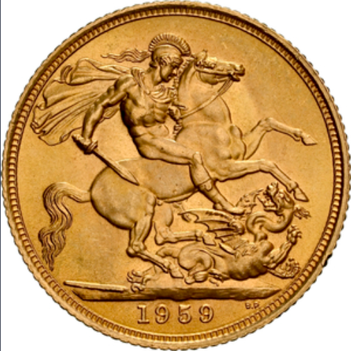 SOLD】1959年 英国🇬🇧 エリザベス2世 ソブリン金貨 ヤング
