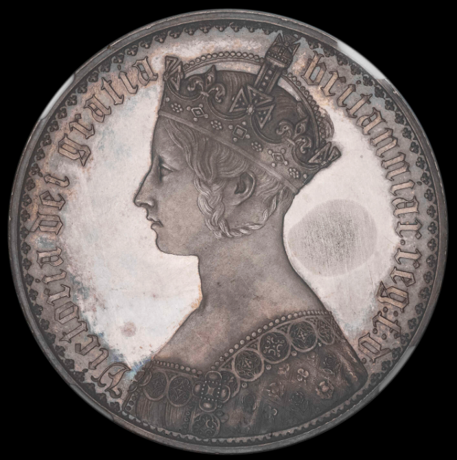 SOLD】1847年 英国🇬🇧 ゴシッククラウン銀貨 PURE SILVER プレーン