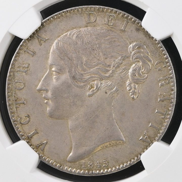 1845年 英国🇬🇧 ヴィクトリア女王 クラウン銀貨 ヤングヘッド
