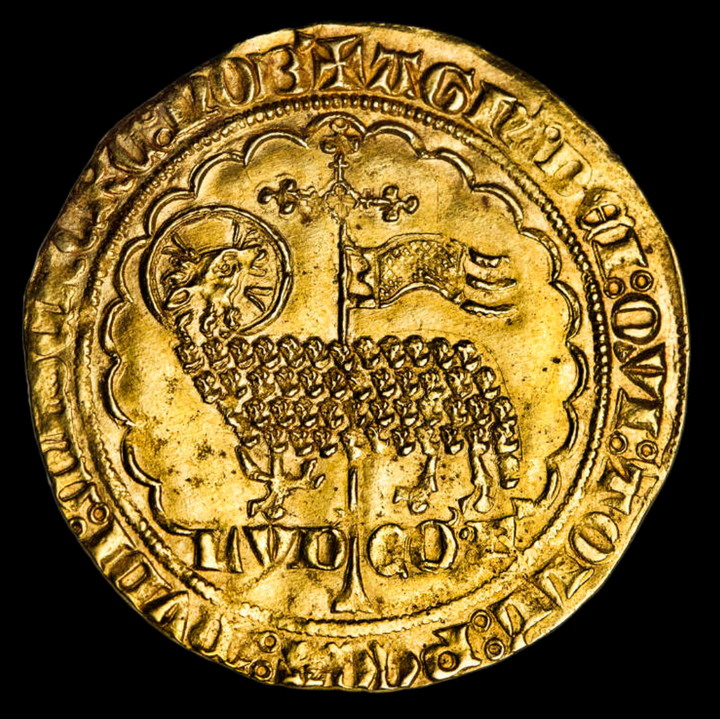 1363-64年 ベルギー フランドル ルイ2世 ゴールド・ムートン・ドール