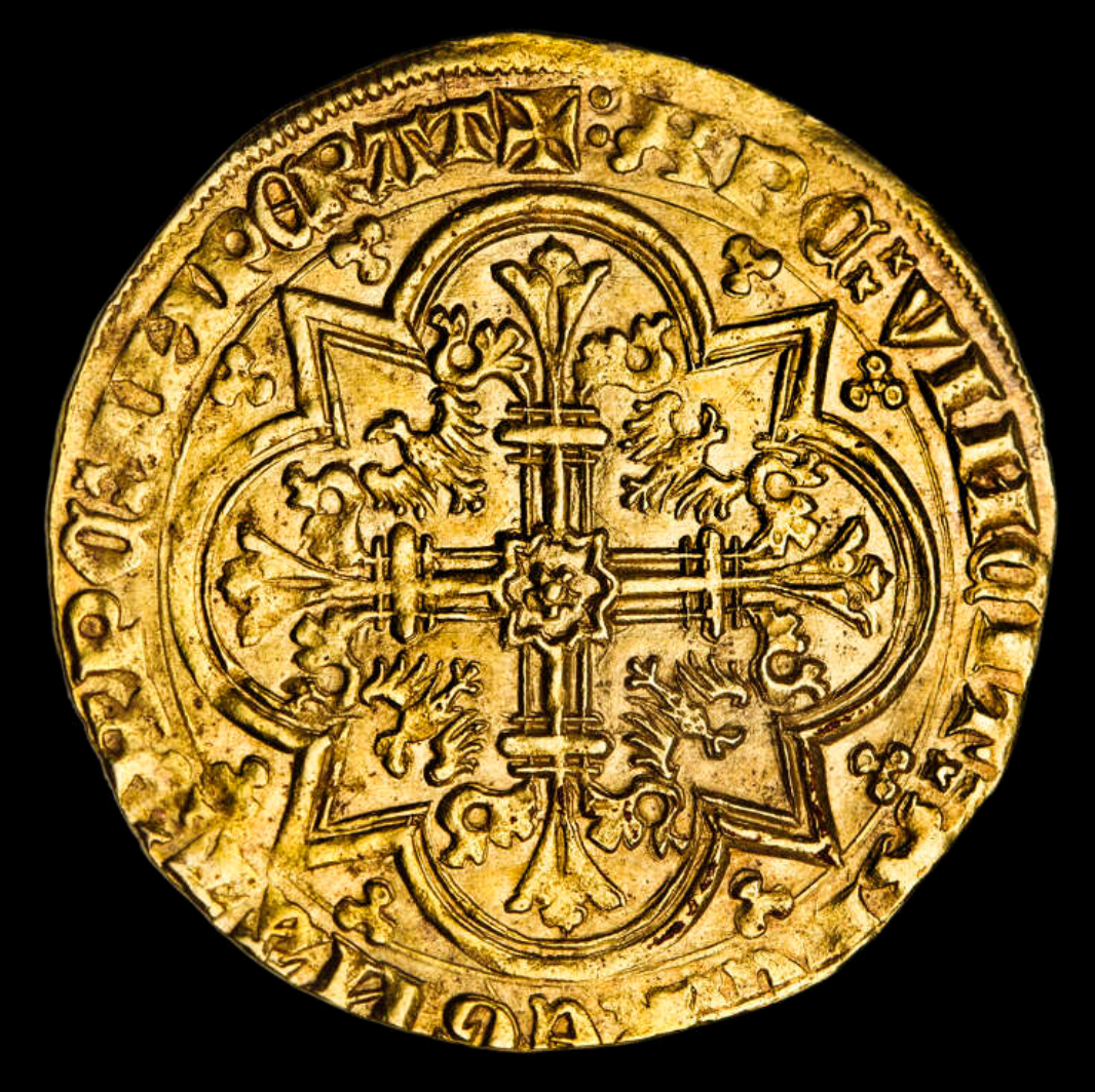 1363-64年 ベルギー フランドル ルイ2世 ゴールド・ムートン