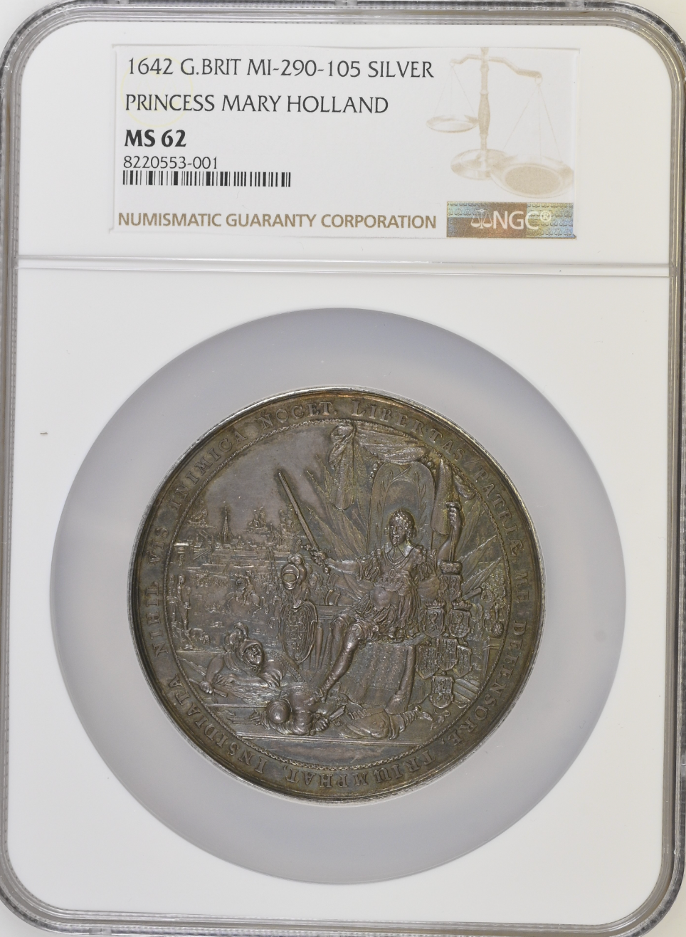 1642年 オランダ🇳🇱 プリンセス メアリー到来記念大判銀メダル NGC 1642年 オランダ🇳🇱 プリンセス メアリー到来記念大判銀メダル NGC