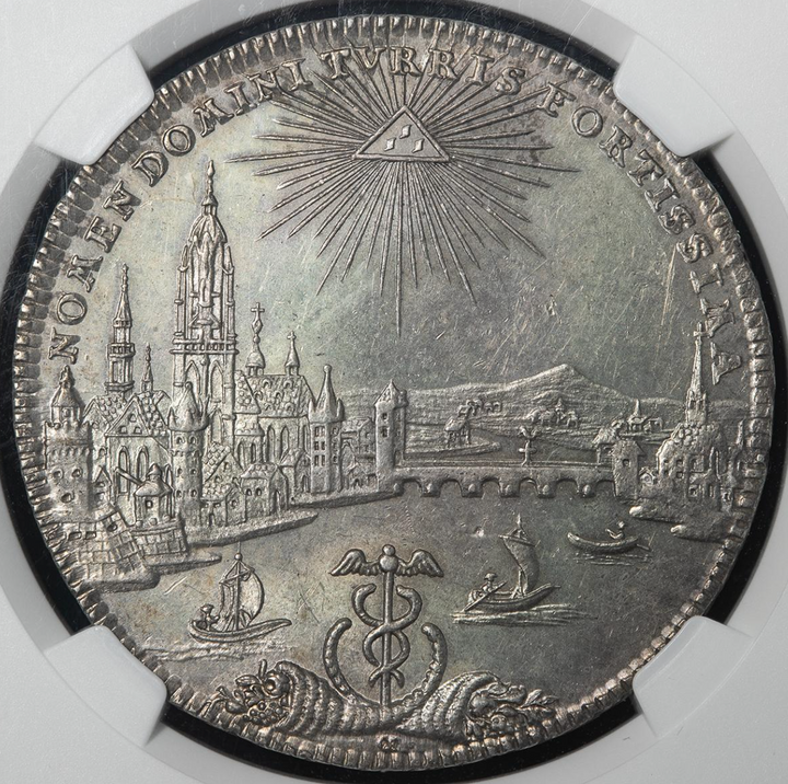 1772年 ドイツ🇩🇪フランクフルト 都市景観 ターラー 銀貨 NGC MS62 1772年 ドイツ🇩🇪フランクフルト 都市景観 ターラー 銀貨 NGC MS62