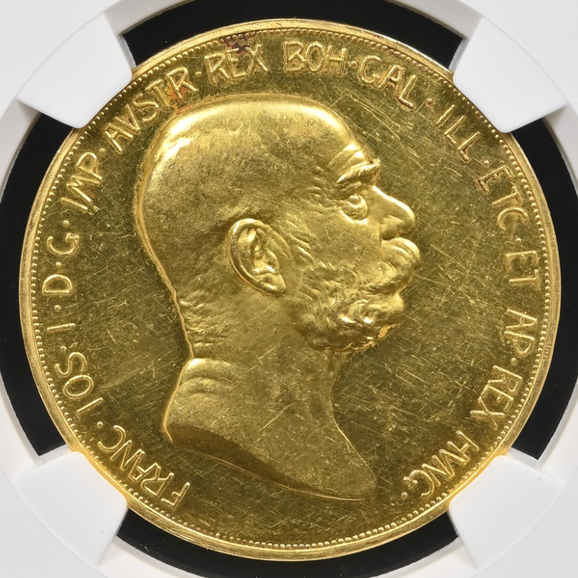 SOLD】1908年 オーストリア🇦🇹 フランツヨーゼフ1世 100コロナ金貨 SOLD】1908年 オーストリア🇦🇹 フランツヨーゼフ1世 100コロナ金貨