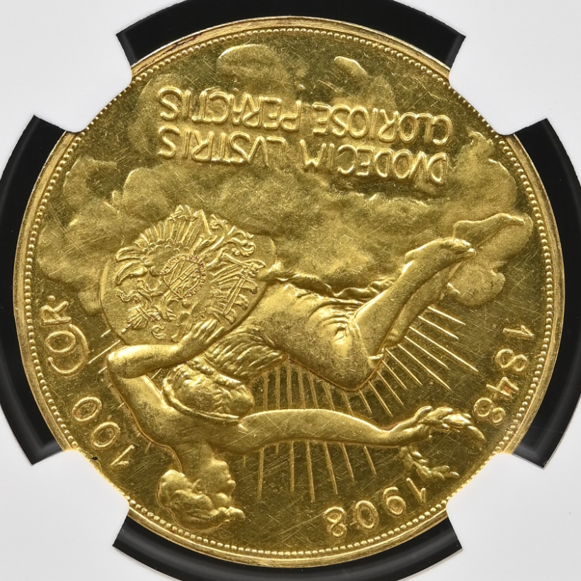 SOLD】1908年 オーストリア🇦🇹 フランツヨーゼフ1世 100コロナ金貨 SOLD】1908年 オーストリア🇦🇹 フランツヨーゼフ1世 100コロナ金貨