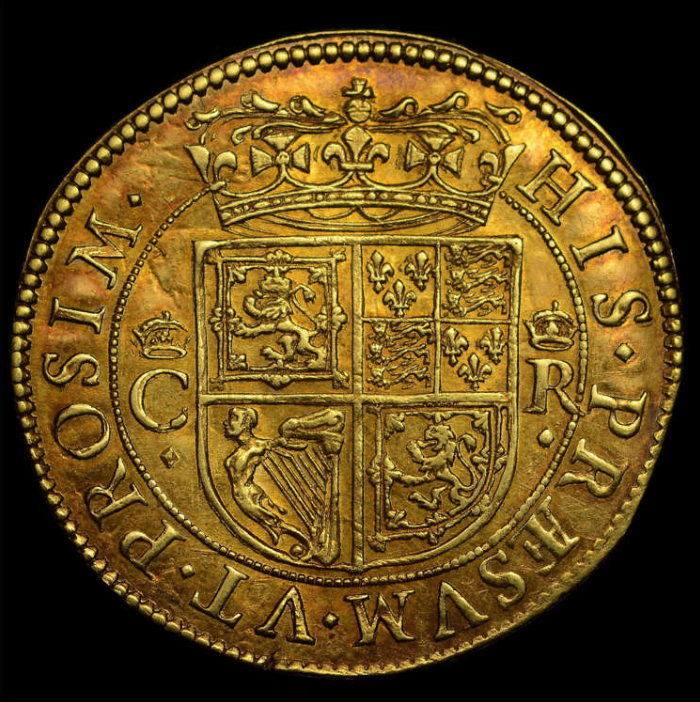 1637–1642年 スコットランド🇬🇧 ユナイト金貨 チャールズ1世 NGC AU58