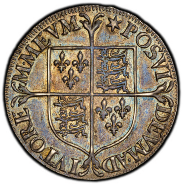 1560-61年 英国🇬🇧 エリザベス1世 ミルド シリング 銀貨 PCGS AU50