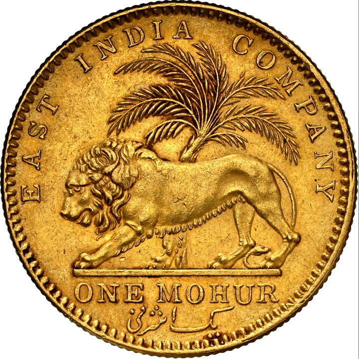 SOLD】1841年 英領🇬🇧インド ヴィクトリア女王 モハール金貨 NGC AU55