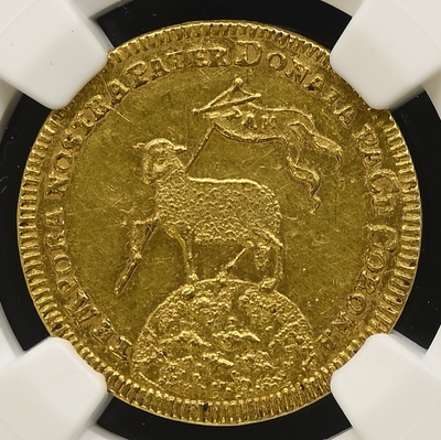 1700年 ドイツ🇩🇪 ニュルンベルク ラムダカット金貨 NGC AU58+