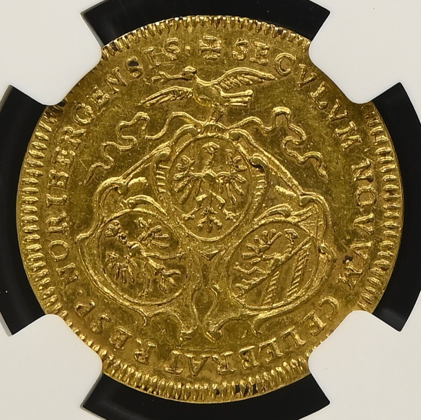 1700年 ドイツ🇩🇪 ニュルンベルク ラムダカット金貨 NGC AU58+