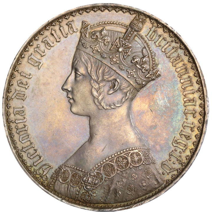 1847年 英国🇬🇧 ゴシッククラウン銀貨 PCGS PR61 UN DEC. トーン