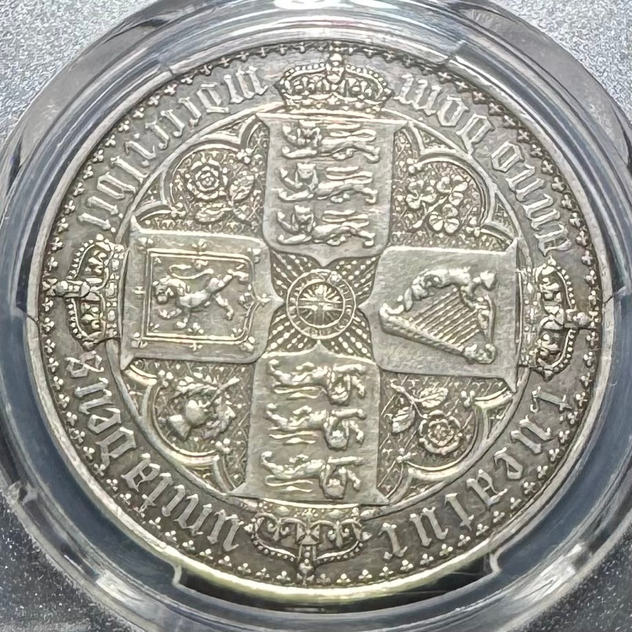 1847年 英国🇬🇧 ゴシッククラウン銀貨 UN DEC. PCGS PR58 – FIRST