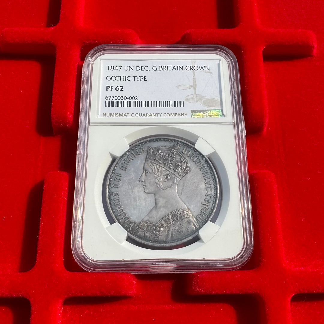 1847年 英国🇬🇧 ゴシッククラウン銀貨 NGC PF62 UN DEC. トーン